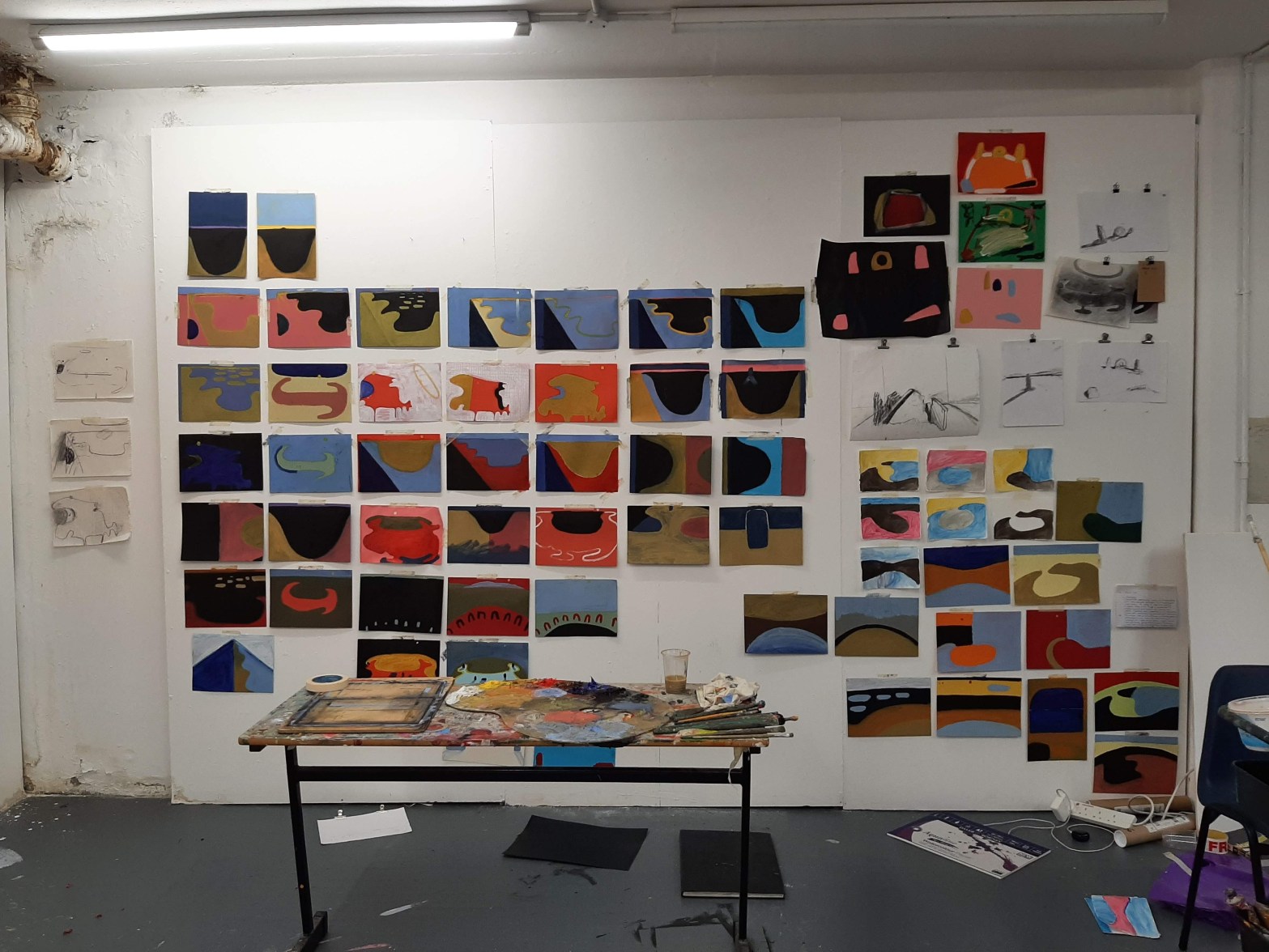 many small paintings&nbsp;thoughts